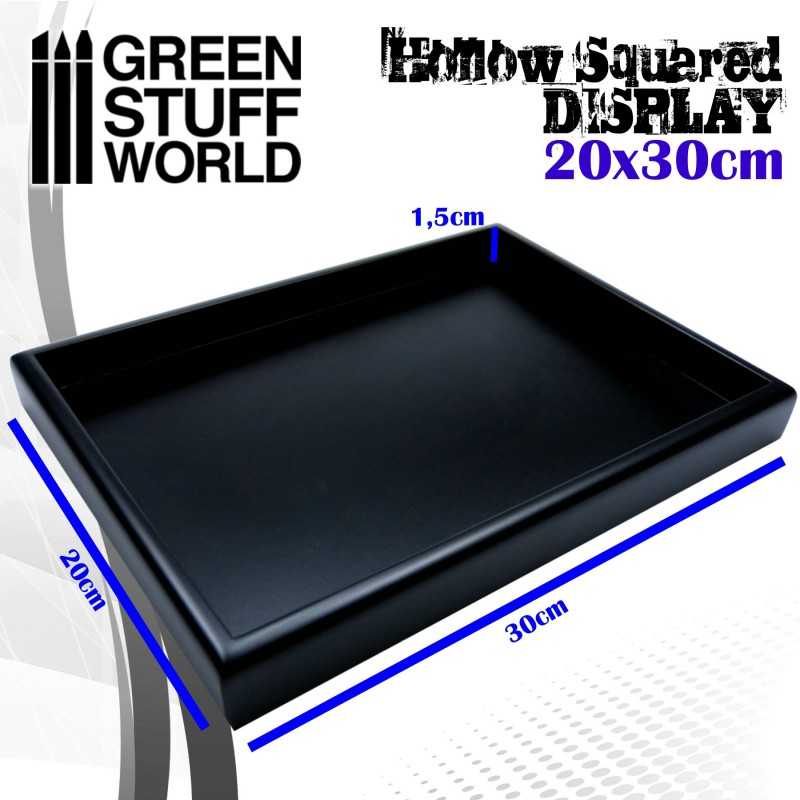 Hollow squared display 20x30 cm Black | Inicio