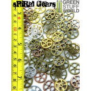 SteamPunk SPIRAL GEARS and COGS Beads 85gr | Cogs and Gears Beads