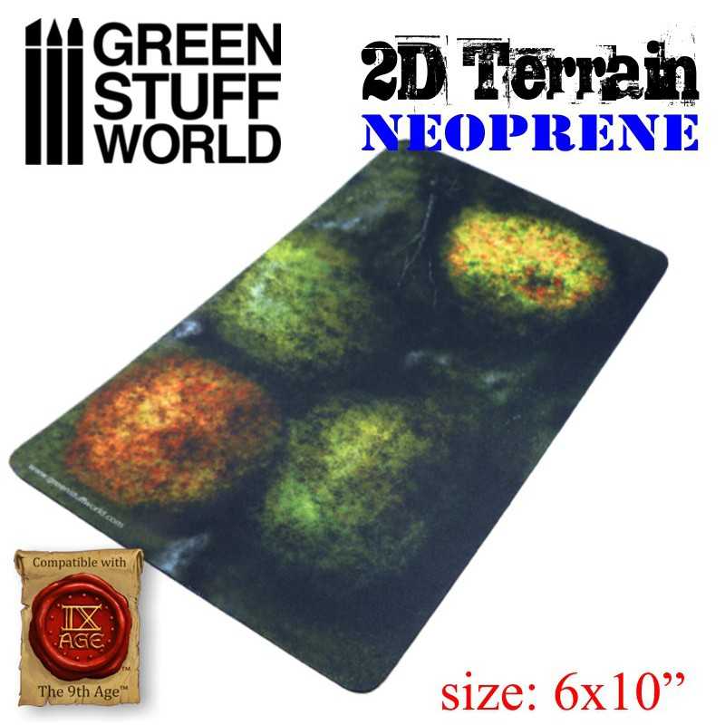2D Neoprene Terrain - Forest with 4 trees | Neopren Terrain