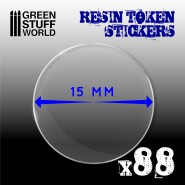 88x Resin Token Stickers 15mm | Resin Token Stickers