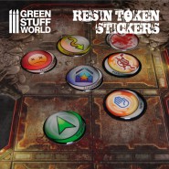 88x Resin Token Stickers 15mm | Resin Token Stickers