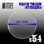 54x Resin Token Stickers 20mm | Resin Token Stickers