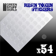 54x Resin Token Stickers 20mm | Resin Token Stickers