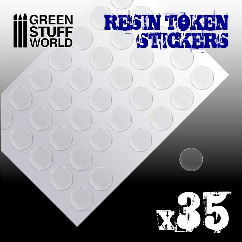 35x Resin Token Stickers 25mm | Resin Token Stickers