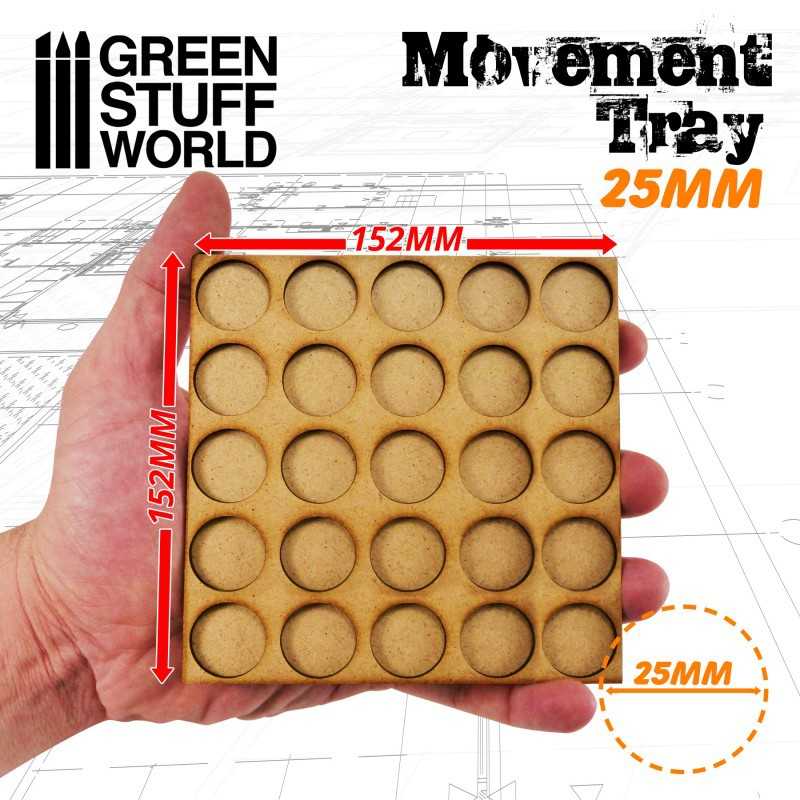 MDF Movement Trays 25mm 5x5 - Skirmish Lines | Movement Trays
