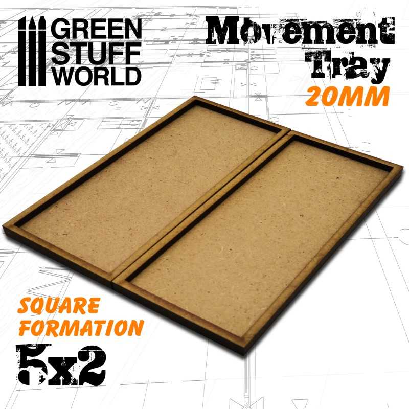 MDF 移动托盘 20mm 5x2 - 手工配件