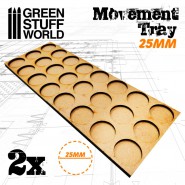 MDF Movement Trays 25mm 3x4 - Skirmish Lines | Hobby Accessories