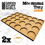 MDF Movement Trays 25mm 3x4 - Skirmish Lines | Hobby Accessories