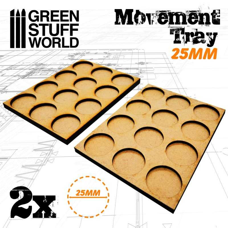 MDF Movement Trays 25mm 3x4 - Skirmish Lines | Hobby Accessories