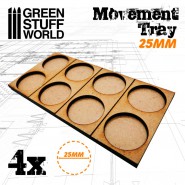 MDF Movement Trays 25mm 2x1 - Skirmish Lines | Hobby Accessories