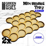 MDF Movement Trays 32mm x10 - Skirmish | Hobby Accessories