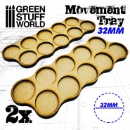 MDF 移動托盤 32mm x10 - 小規模戰鬥 - 手工配件