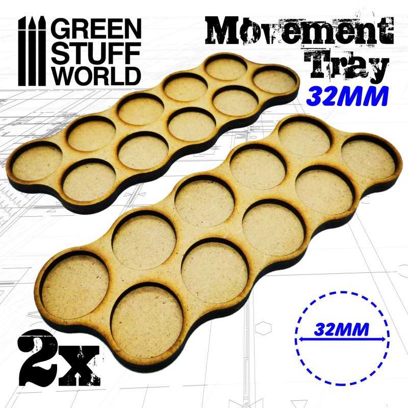 MDF Movement Trays 32mm x10 - Skirmish | Hobby Accessories