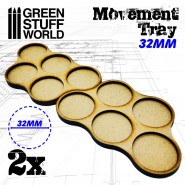 MDF 移动托盘 32mm x5 - 小规模战斗 - 手工配件