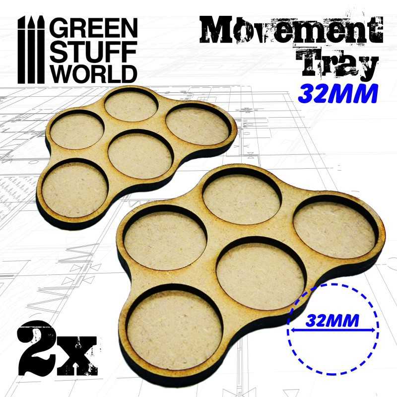 MDF Movement Trays 32mm x5 - Skirmish | Hobby Accessories