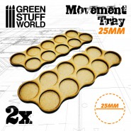 MDF Movement Trays 25mm x10 - Skirmish | Hobby Accessories