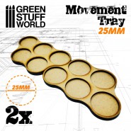 MDF Movement Trays 25mm x5 - Skirmish | Hobby Accessories