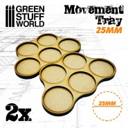 MDF Movement Trays 25mm x5 - Skirmish | Hobby Accessories