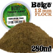 Static Grass Flock 12mm - Beige - 280 ml