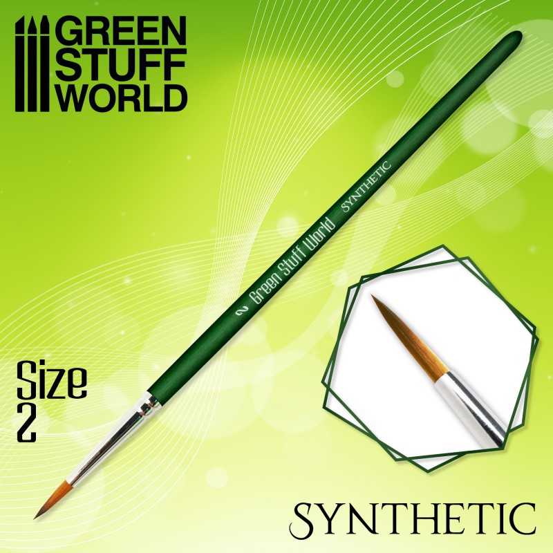 GREEN SERIES Synthetic Brush - Size 2 | Paint Brushes