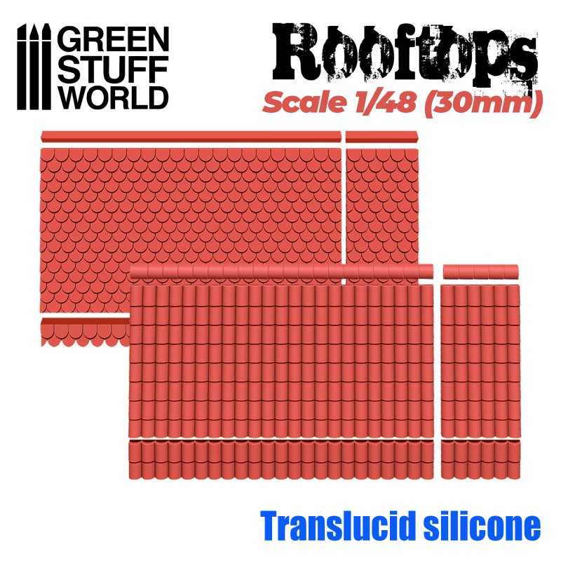硅膠模具 - 屋頂 1/48 (30mm) - 地形模具