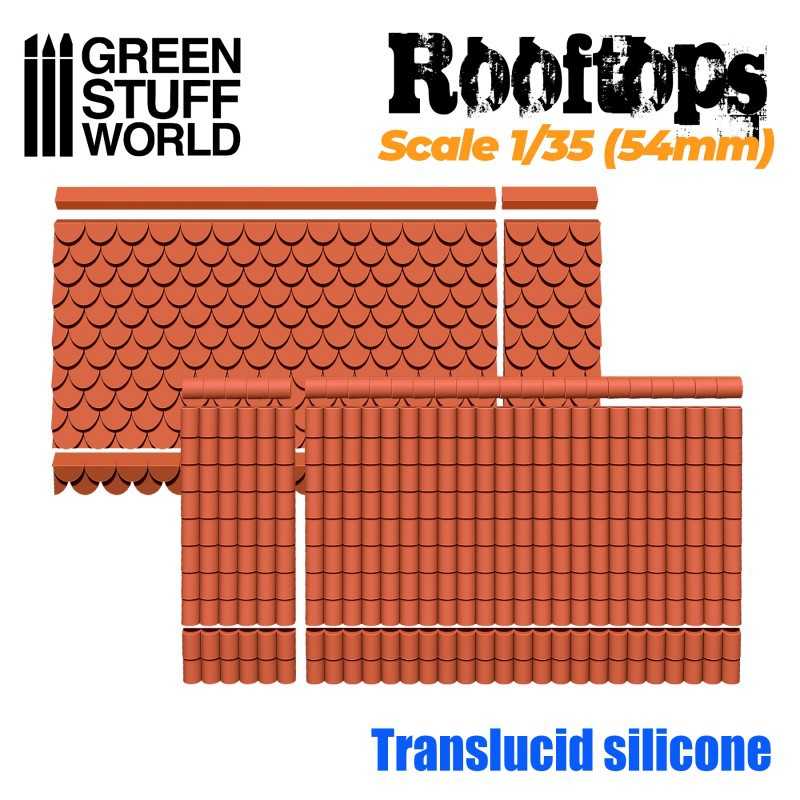 硅胶模具 - 屋顶 1/35 (54mm) - 地形模具