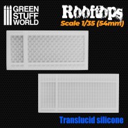 硅膠模具 - 屋頂 1/35 (54mm) - 地形模具