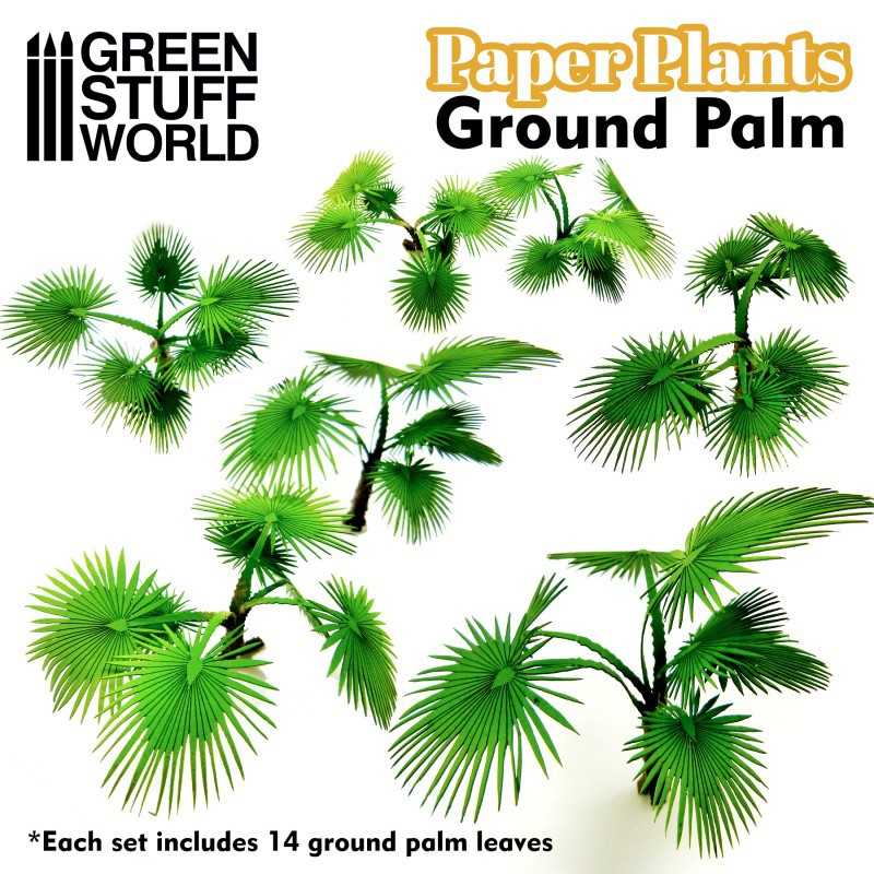 纸艺植物 - 盆栽棕榈树 - 纸艺植物