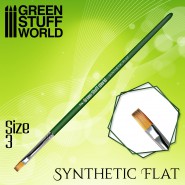 GREEN SERIES Flat Synthetic Brush Size 3 | Synthetic Brushes