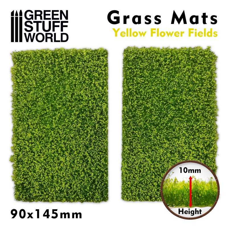 Grass Mat Cutouts - Yellow Flower Field | Grass Mat Cutouts