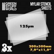 A4 Mylar Stencil Sheets x3 | Stencil materials