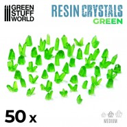 GREEN Resin Crystals - Medium