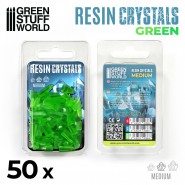 GREEN Resin Crystals - Medium | Transparent resin