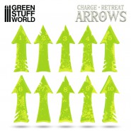 Charge and Retreat Arrows - Fluor Yellow-green | Markers and gaming rulers