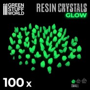 GREEN GLOW Resin Crystals - Small