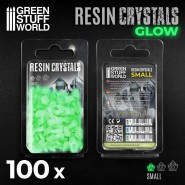 GREEN GLOW Resin Crystals - Small | Transparent resin