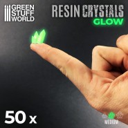 绿色树脂晶体(夜光) - 中 - 透明树脂