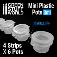 24x Mini Plastic Pots 3ml | Paint Accesories