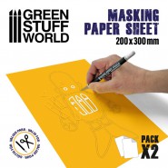 Masking Paper Sheets x2 | Masking tape