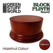 Round Block Plinth 10cm - Hazelnut | Round Cylinder Plinths