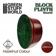 Round Block Plinth 10cm - Hazelnut | Round Cylinder Plinths