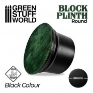 Round Block Plinth 8cm - Black | Round Cylinder Plinths