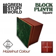 Square Top Display Plinth 8x8 cm - Hazelnut Brown | Squared Plinths
