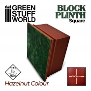 Square Top Display Plinth 10x10cm - Hazelnut Brown | Squared Plinths