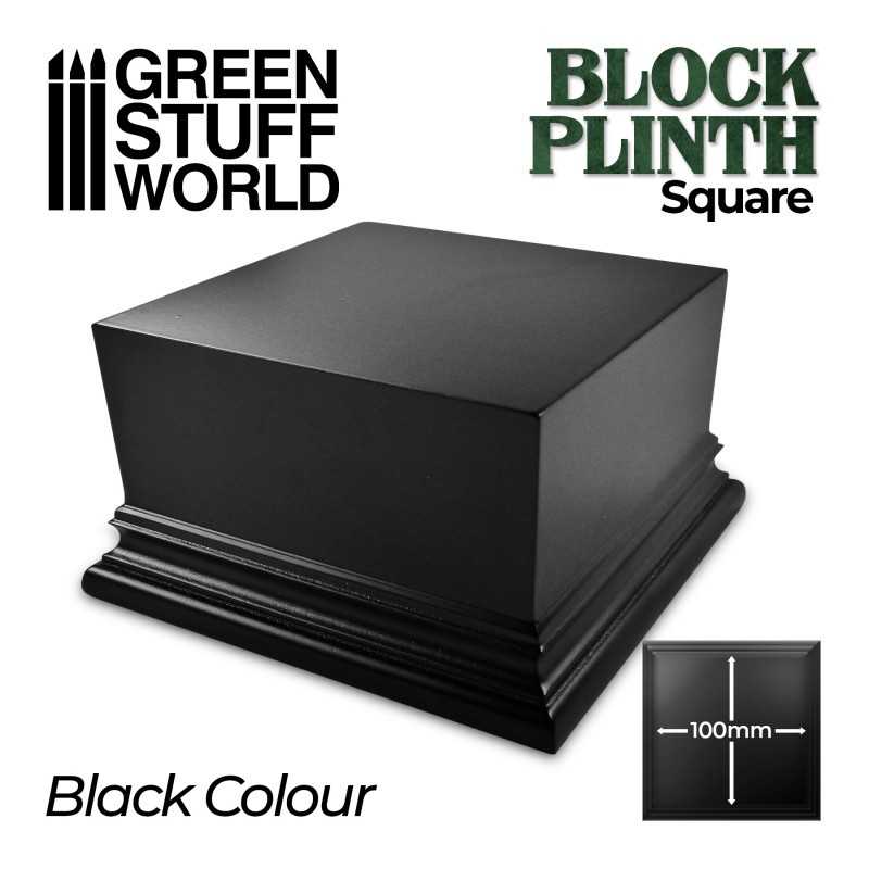 Square Top Display Plinth 10x10cm - Black | Squared Plinths