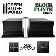 Square Top Display Plinth 10x10cm - Black | Squared Plinths