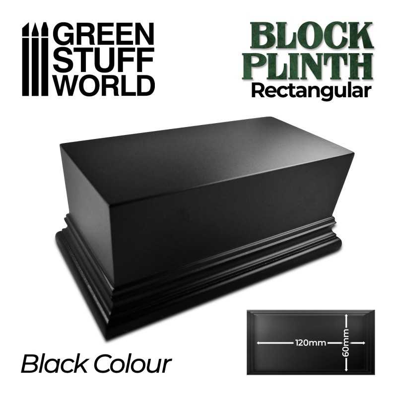 Rectangular Top Display Plinth 12x6cm - Black | Squared Plinths