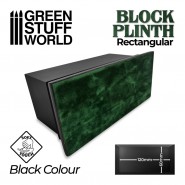 Rectangular Top Display Plinth 12x6cm - Black | Squared Plinths