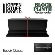 Rectangular Top Display Plinth 12x6cm - Black | Squared Plinths