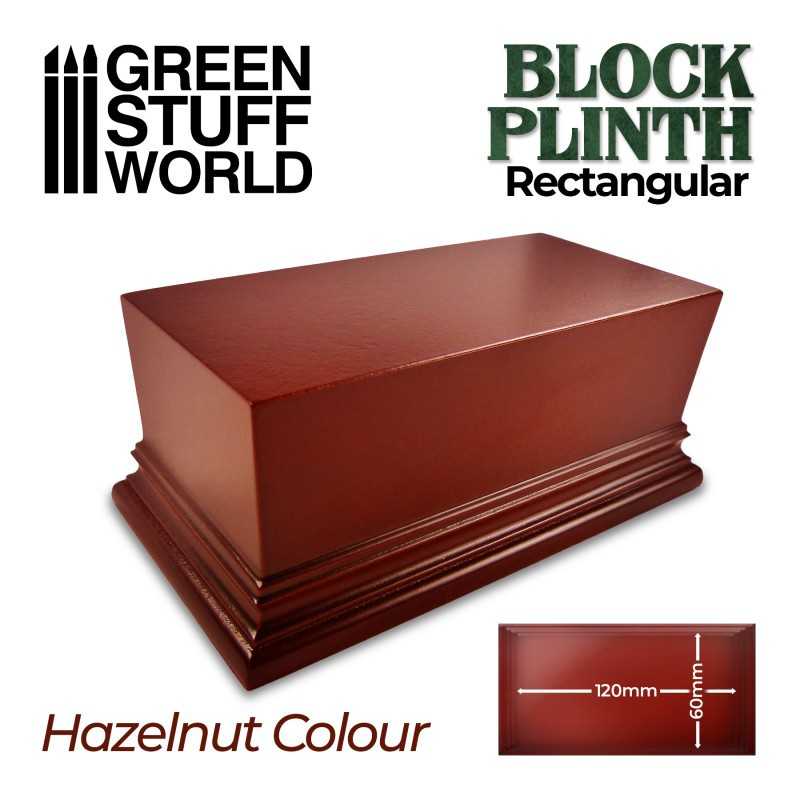 Rectangular Top Display Plinth 12x6cm - Hazelnut Brown | Squared Plinths